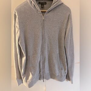 Gray Banana Republic zip-up sweater